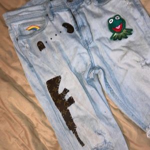 Custom Men’s Louis Vuitton Parched and Sewn Denim